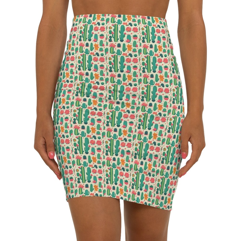 cactus roses Women's Mini Skirt